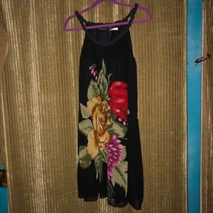 Black floral dress